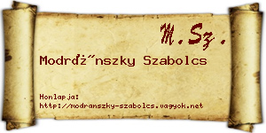Modránszky Szabolcs névjegykártya